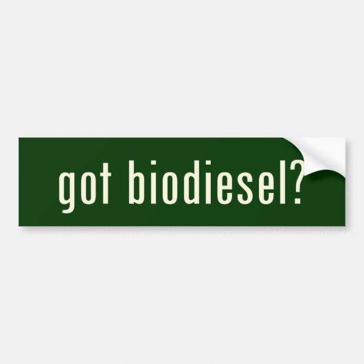Heb je biodiesel? bumpersticker (Voorkant)