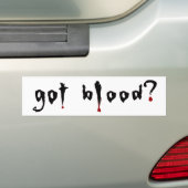 Heb je bloed? bumpersticker (Op auto)