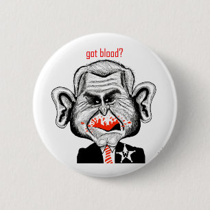Heb je bloed? Knoop Ronde Button 5,7 Cm