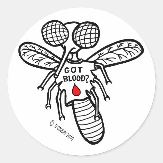 Heb je bloed? ronde sticker (Voorkant)