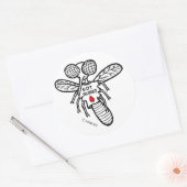 Heb je bloed? ronde sticker (Envelop)