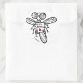 Heb je bloed? ronde sticker (Tas)