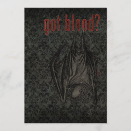 Heb je bloed? Uitnodiging voor Halloween Party