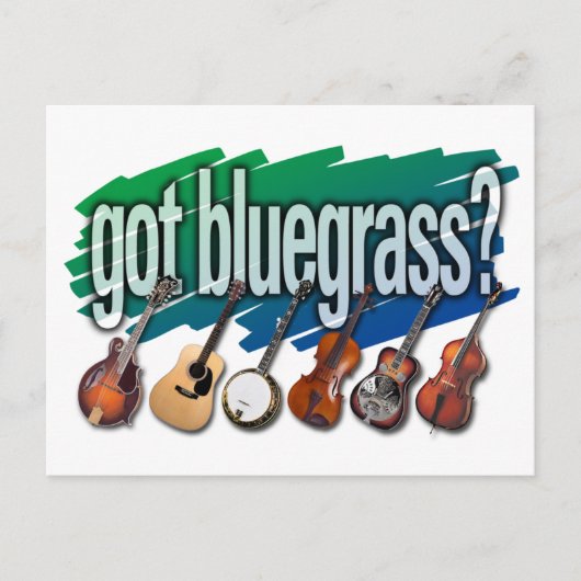 "Heb je Bluegrass?" Briefkaart (Voorkant)