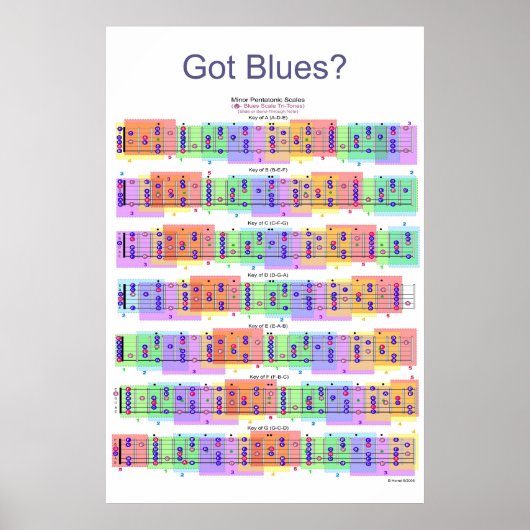 Heb je Blues? Guitar Scales Poster (Voorkant)