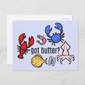 Heb je boter? Zeevruchten Briefkaart (Voorkant / Achterkant)