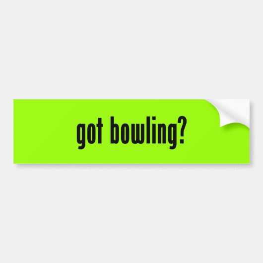 Heb je bowling? bumpersticker (Voorkant)