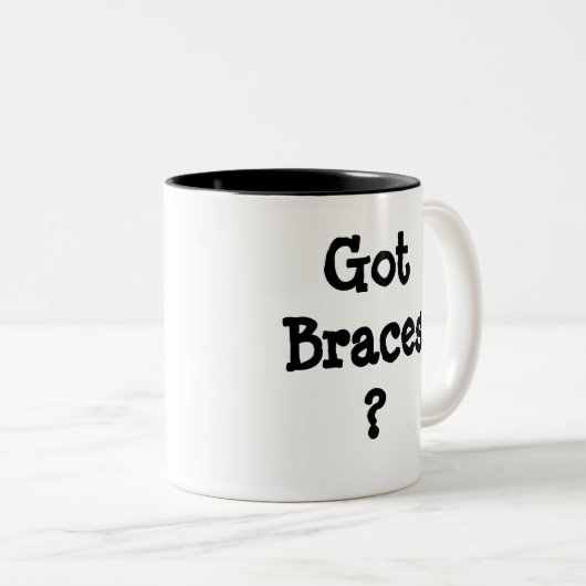 Heb je Braces? Tweekleurige Koffiemok (Voorkant rechts)