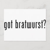 Heb je bratwurst? briefkaart (Voorkant)