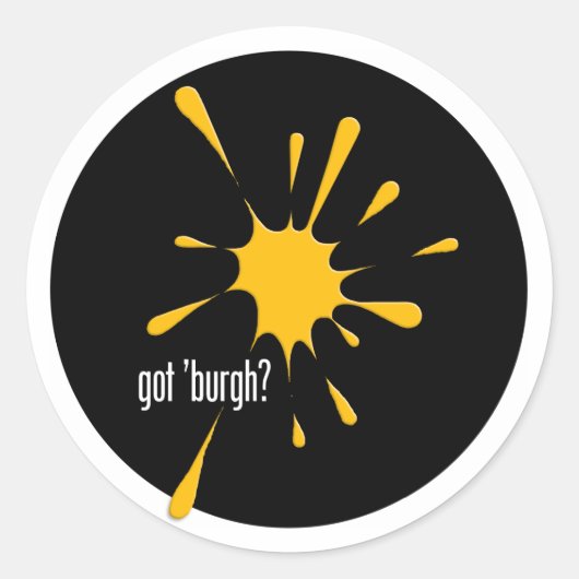 Heb je burgh? ronde sticker (Voorkant)