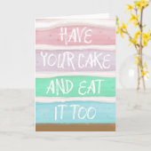 Heb je Cake Kaart (Gele Bloem)