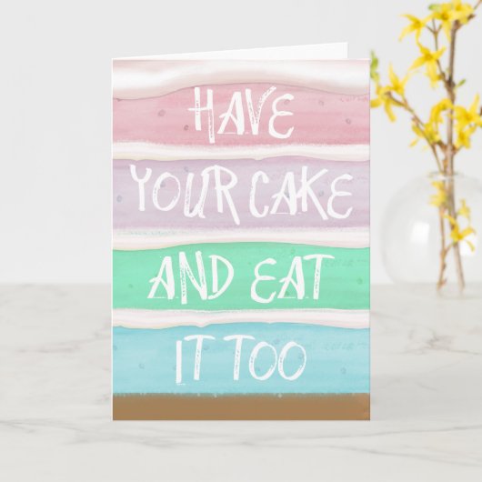 Heb je Cake Kaart (Gele Bloem)