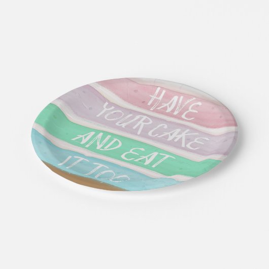 Heb je Cake Papieren Bordje (Gekanteld)