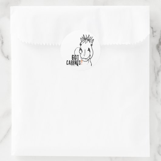 Heb je Carrots? Ronde Sticker (Tas)