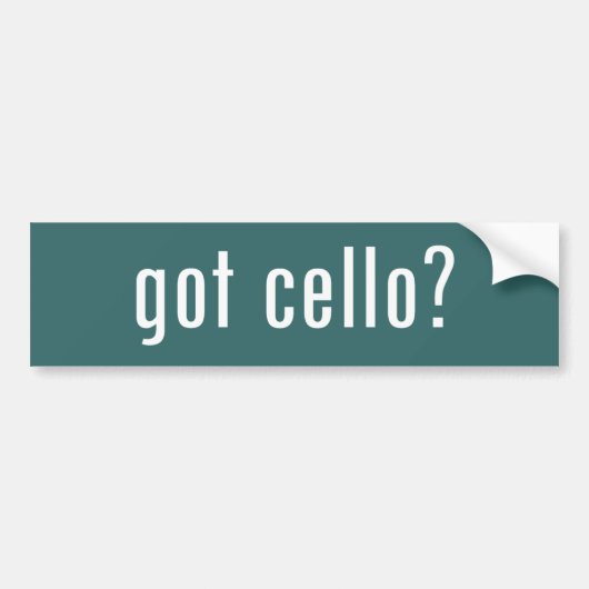 Heb je cello? bumpersticker (Voorkant)