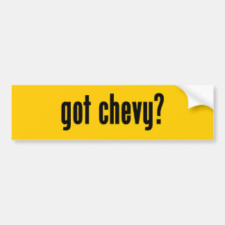 Heb je chevy? bumpersticker
