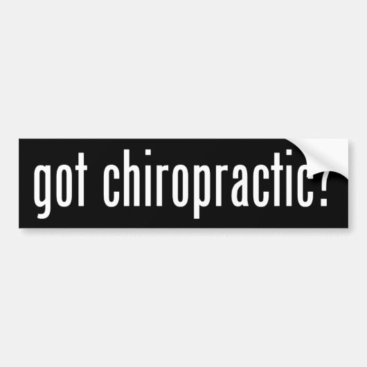 Heb je Chiropraktijk? Bumpersticker (Voorkant)