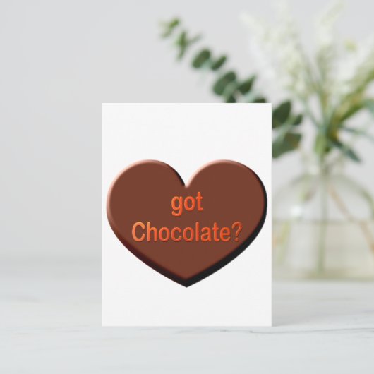 Heb je chocolade? briefkaart (Staand voorkant)