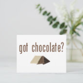 Heb je chocolade? (m/bar) briefkaart (Staand voorkant)