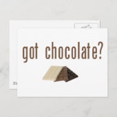Heb je chocolade? (m/bar) briefkaart (Voorkant / Achterkant)