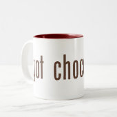 Heb je chocolade? tweekleurige koffiemok (Voorkant links)