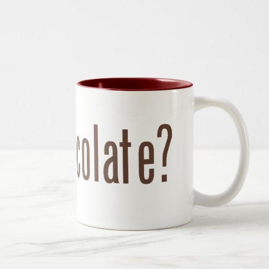 Heb je chocolade? tweekleurige koffiemok (Rechts)