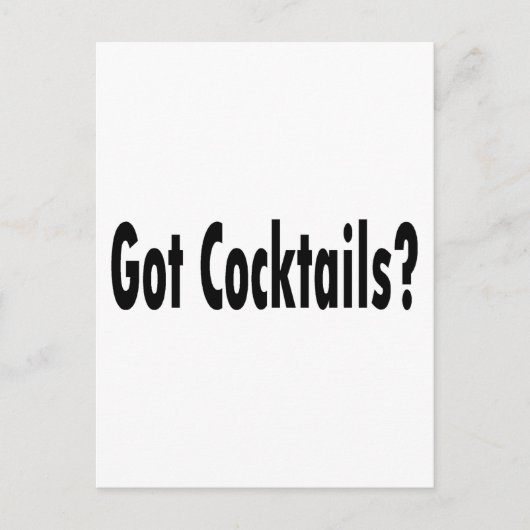 Heb je Cocktails? Briefkaart (Voorkant)
