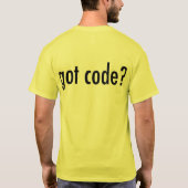 Heb je code? t-shirt (Achterkant)