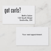 Heb je Curls? Afsprakenkaartje (Voorkant / Achterkant)