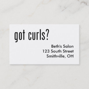 Heb je Curls? Afsprakenkaartje