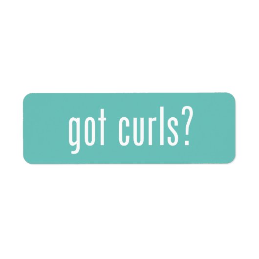 Heb je Curls? Etiket (Voorkant)