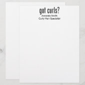 Heb je Curls? Gepersonaliseerd Briefhoofd (Voorkant / Achterkant)