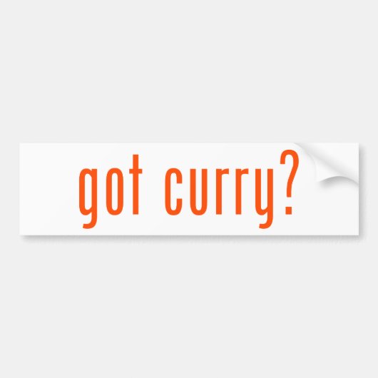 Heb je curry? bumpersticker (Voorkant)