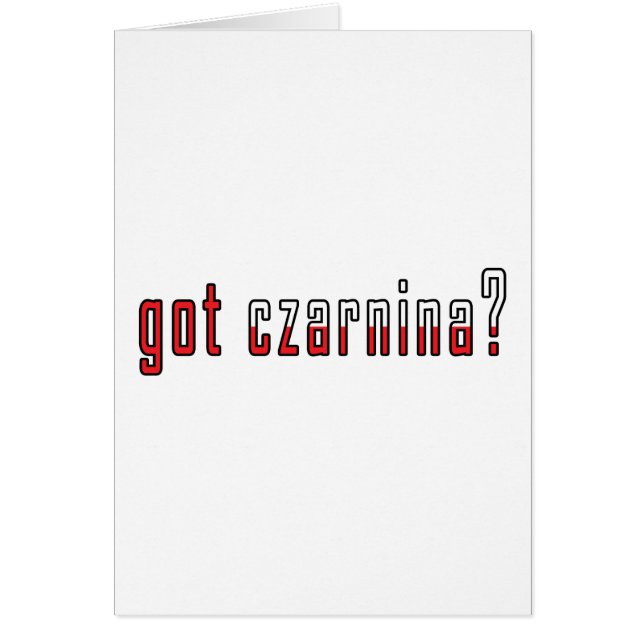 Heb je czarnina ? Markering (Voorkant)