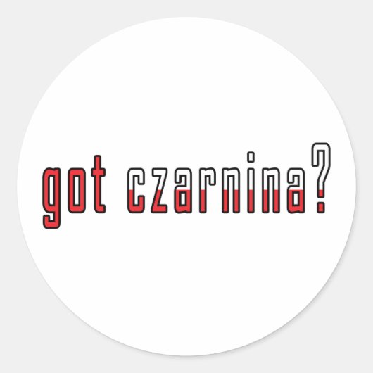 Heb je czarnina ? Markering Ronde Sticker (Voorkant)
