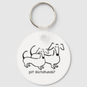Heb je dachshunds? Button Sleutelhanger (Voorkant)