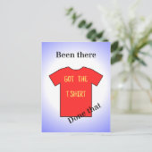 Heb je dat rode shirt gedaan? briefkaart (Staand voorkant)