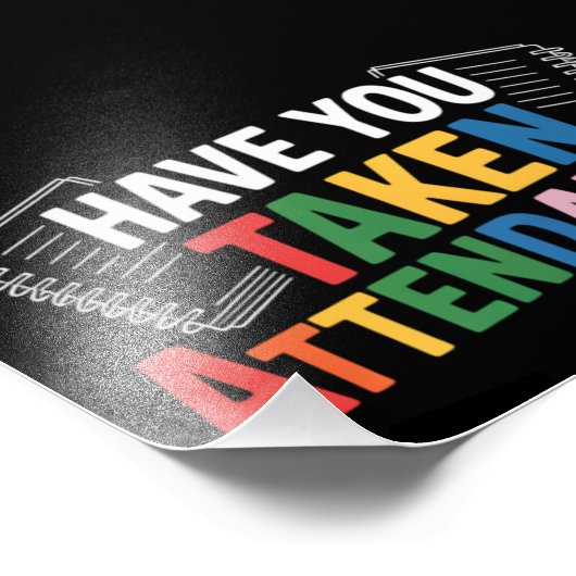 Heb je de aanwezigheid terug naar school gebracht? foto afdruk (Hoek)