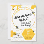 Heb je de Buzz al gehoord? Baby shower Bee Theme Kaart (Voorkant)