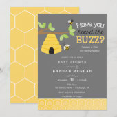 Heb je de Buzz gehoord? Bijen Baby shower Kaart (Voorkant / Achterkant)