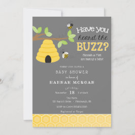 Heb je de Buzz gehoord? Bijen Baby shower Kaart