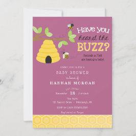 Heb je de Buzz gehoord? Bijen Baby shower Kaart