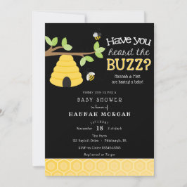 Heb je de Buzz gehoord? Bijen Baby shower Kaart