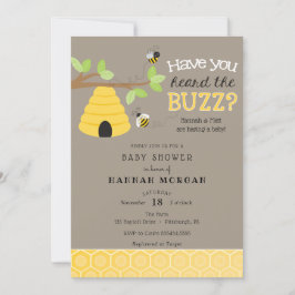 Heb je de Buzz gehoord? Bijen Baby shower Kaart