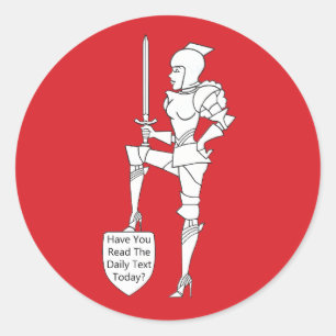 “Heb je de dagelijkse tekst vandaag gelezen?” Ronde Sticker