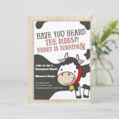 Heb je de Moos Koe Boy 2nd Birthday Invi gehoord Kaart (Staand voorkant)