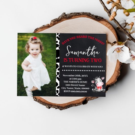 Heb je de Moos Koe Rode Boerderij Verjaardag gehoo Kaart