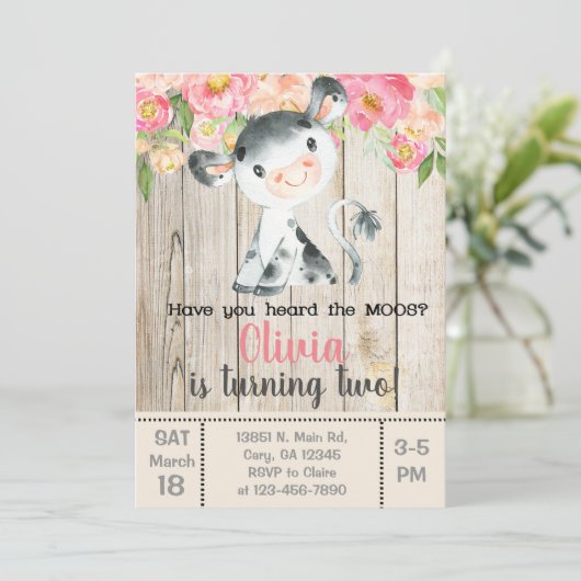 Heb je de moos koe uitnodiging gehoord? (Staand voorkant)