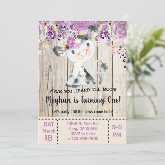 Heb je de moos koe uitnodiging gehoord? (Staand voorkant)