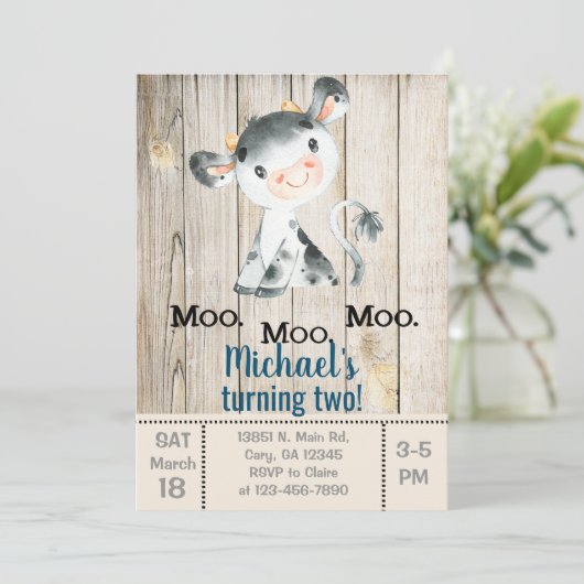 Heb je de moos koe uitnodiging gehoord? (Staand voorkant)